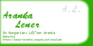 aranka lener business card